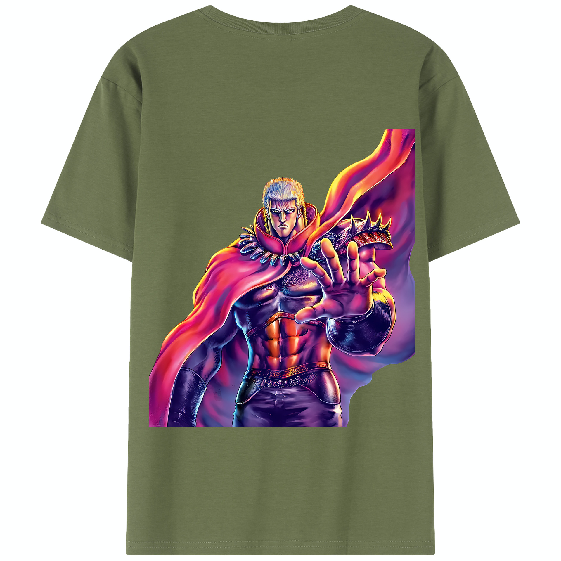 （画像用） 北斗の拳 Fist of the North Star 綿100％半袖Tシャツ（背面プリント）